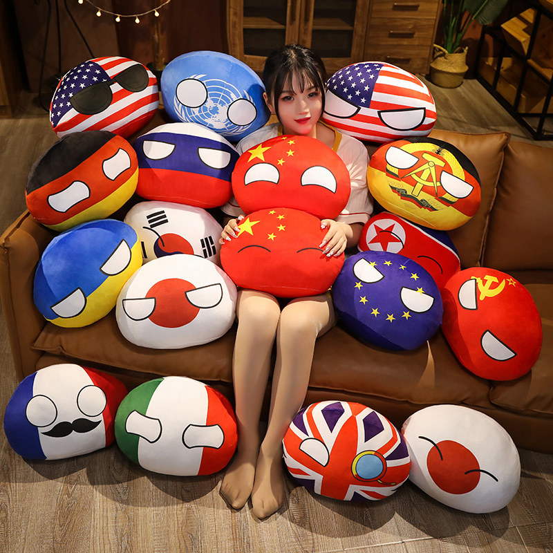 Table Tennis France - 10-50cm Country Ball Toys Plush Polandball