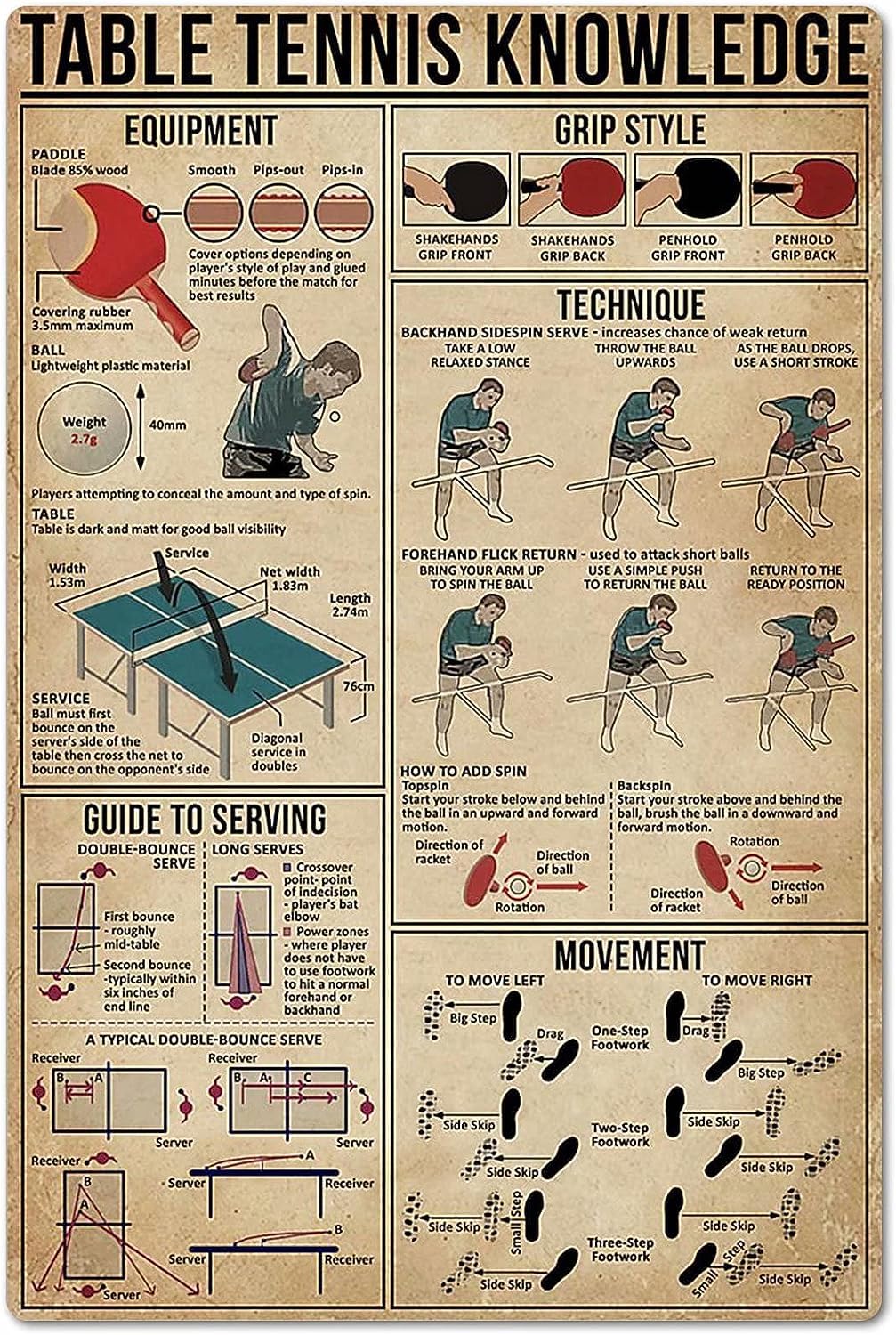 Table Tennis Knowledge Poster  - Table Tennis Knowledge Poster 评论和价格